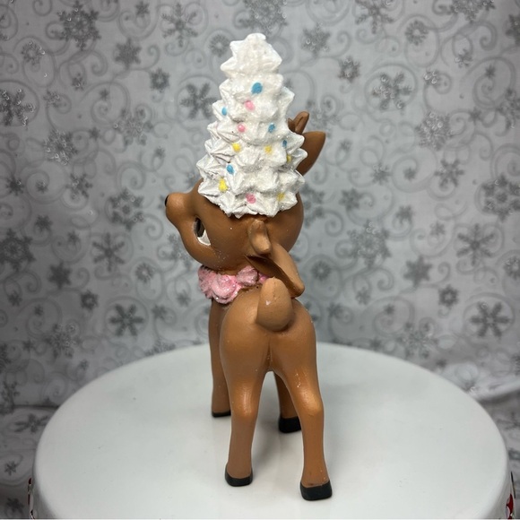 Kitschy Retro Vintage Inspired Sweet Treat Reindeer w/ White Frosting Hat - Picture 9 of 12